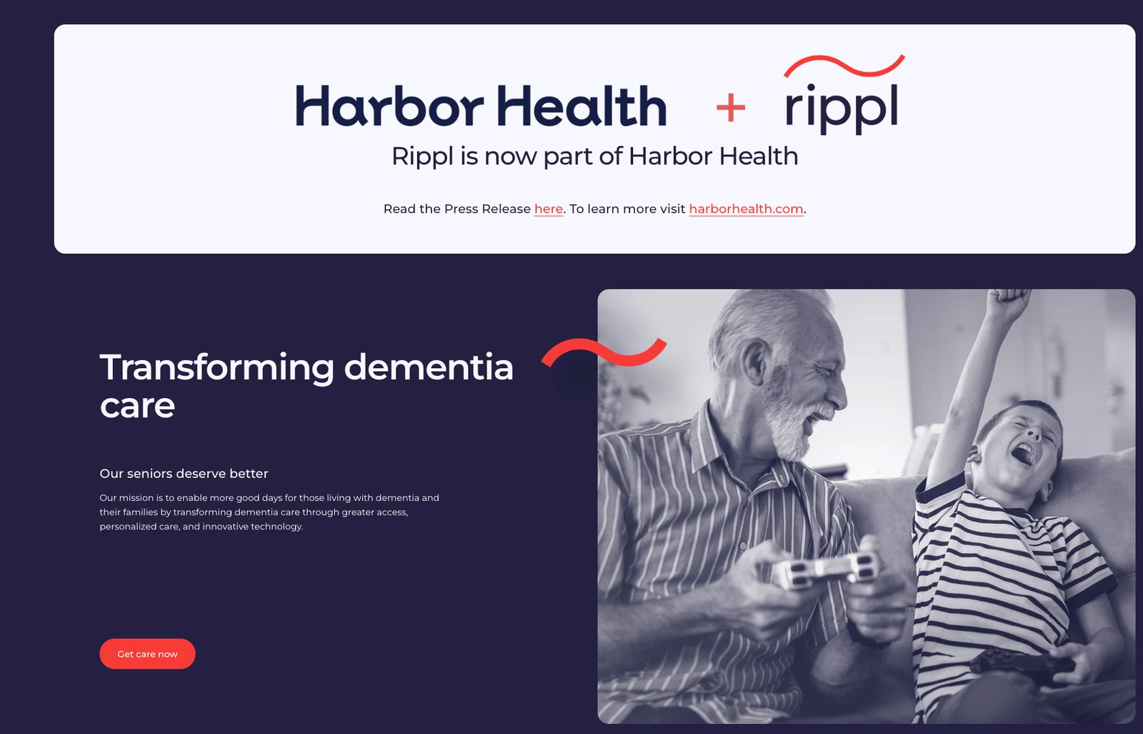 Harbor Health Acquires Dementia Care Platform Rippl to Expand Condition-Based Pathways